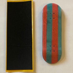 Striped Fingerboard Deck with Grip Tape